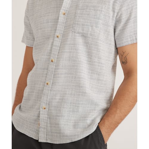 laydown image of Classic Stretch Selvage Short Sleeve Shirt