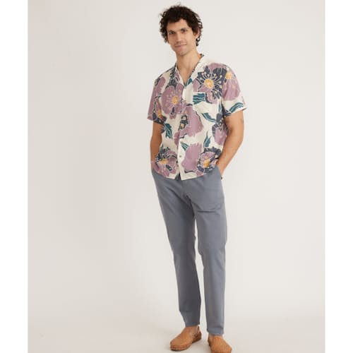 lifestyle image of Floral Resort Linen Shirt