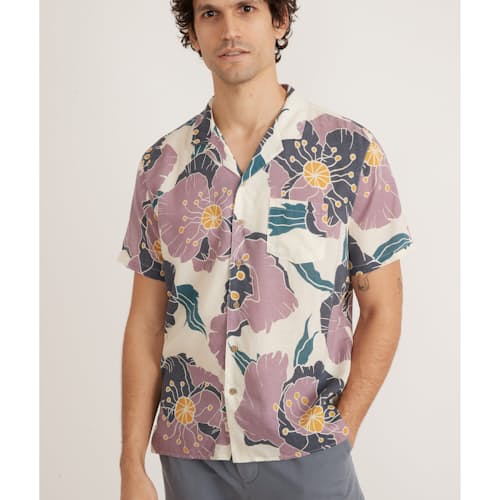 lifestyle image of Floral Resort Linen Shirt