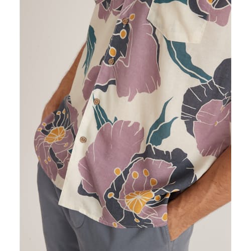 lifestyle image of Floral Resort Linen Shirt