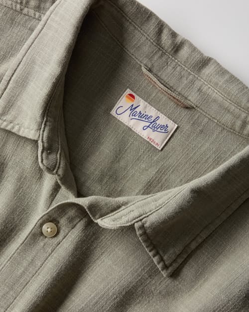 laydown detail image of Classic Stretch Selvage Long Sleeve Shirt