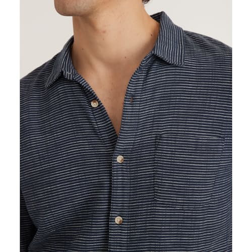 laydown image of Simple Stripe Selvage Shirt