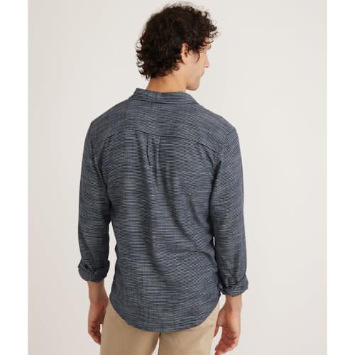 laydown image of Simple Stripe Selvage Shirt
