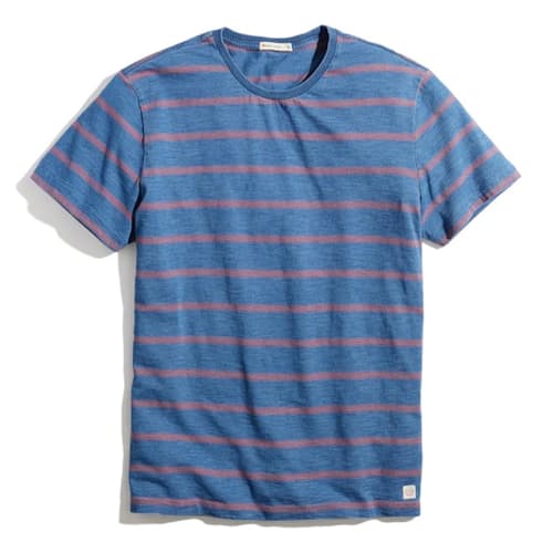 laydown image of Indigo Stripe T-Shirt