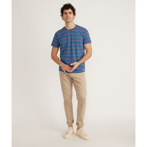 lifestyle image of Indigo Stripe T-Shirt