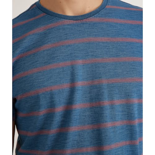 laydown image of Indigo Stripe T-Shirt