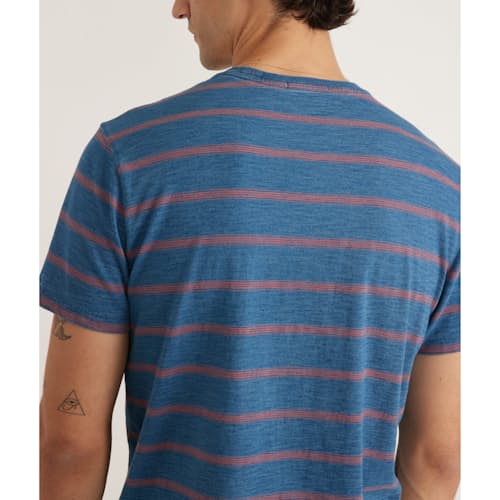 laydown image of Indigo Stripe T-Shirt