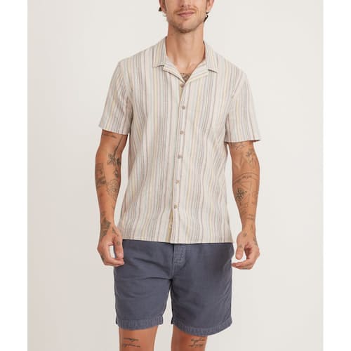 laydown image of Resort Vertical Stripe Hemp Stripe