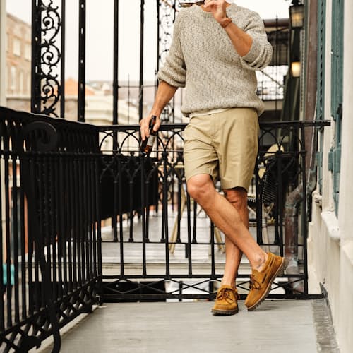 lifestyle image of Italian Land Barca With Lug Sole