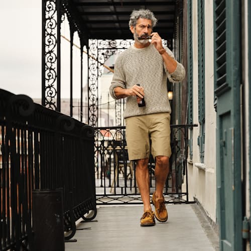 lifestyle image of Italian Land Barca With Lug Sole