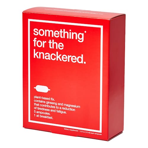 laydown image of something for the knackered