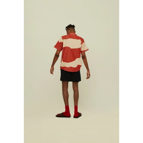 on model image of Dune Short Sleeve Terry Shirt