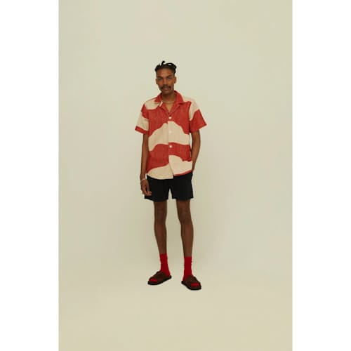 on model image of Dune Short Sleeve Terry Shirt