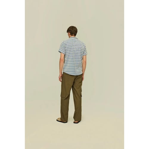 on model image of Diamond Short Sleeve Terry Shirt