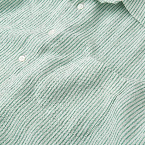 lifestyle image of Roque Seersucker Short Sleeve Shirt