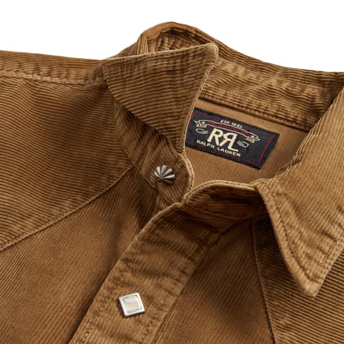 laydown image of Corduroy Buffalo Western Workshirt