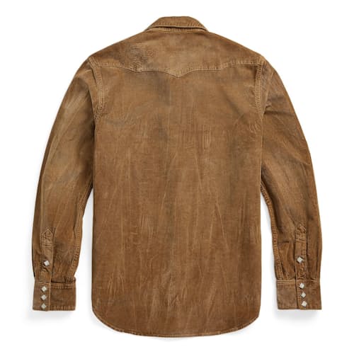 laydown image of Corduroy Buffalo Western Workshirt