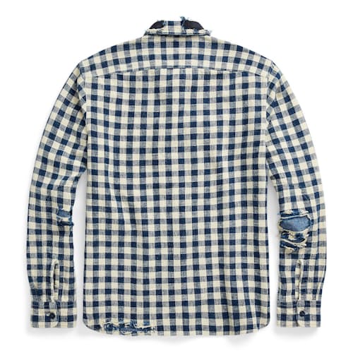 laydown image of Canvas Check Illinois Workshirt