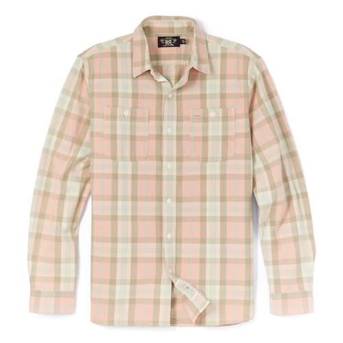 laydown image of Canvas Plaid Farrell Workshirt