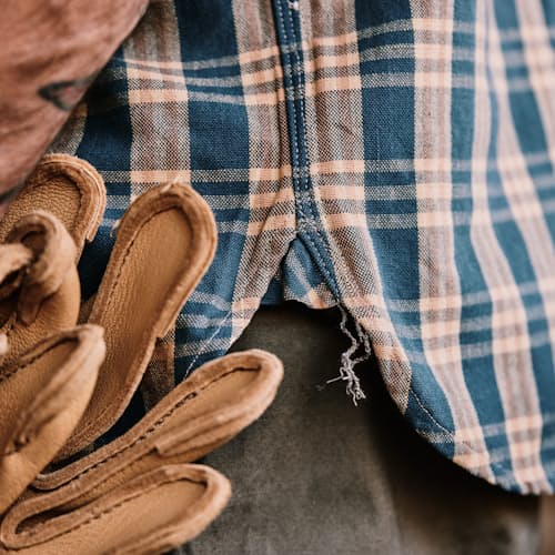 lifestyle image of Canvas Plaid Matlock Workshirt