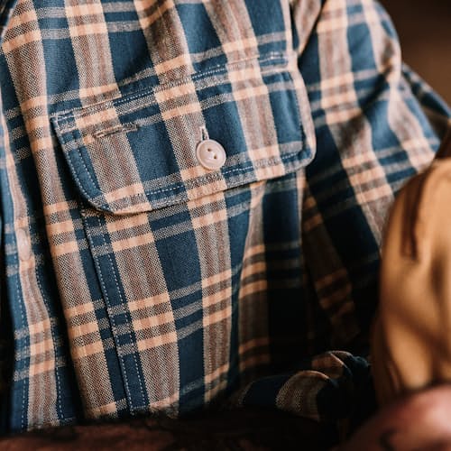 lifestyle image of Canvas Plaid Matlock Workshirt