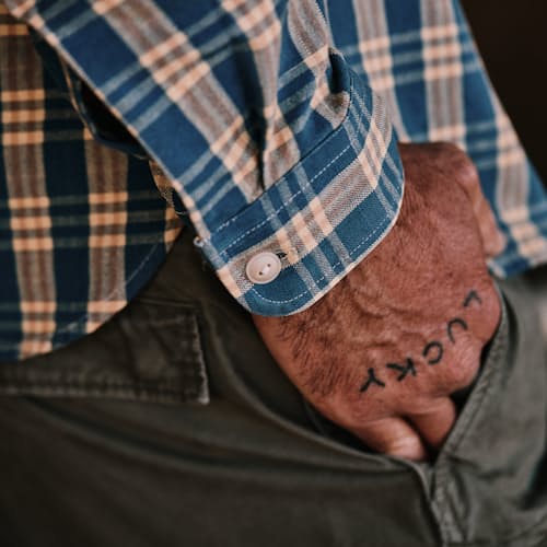 lifestyle image of Canvas Plaid Matlock Workshirt