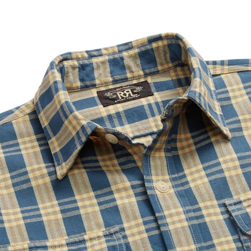 laydown image of Canvas Plaid Matlock Workshirt