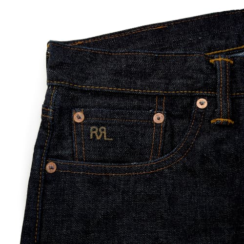 laydown image of Slim Fit Selvedge Denim Jeans