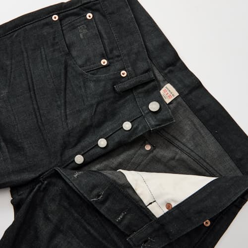 laydown detail image of Slim Fit Selvedge Denim Jeans