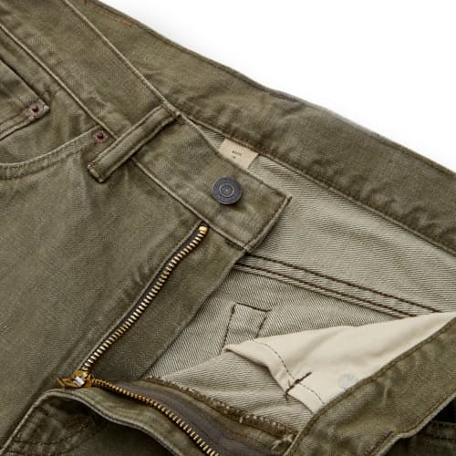 lifestyle image of Slim Fit Japanese Twill Denim Jeans