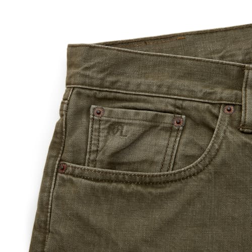 laydown image of Slim Fit Japanese Twill Denim Jeans