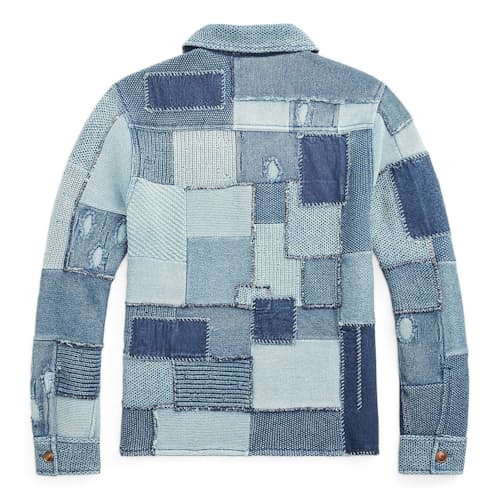 laydown image of Blend Patchwork Sweater Jacket