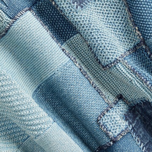 lifestyle image of Blend Patchwork Sweater Jacket