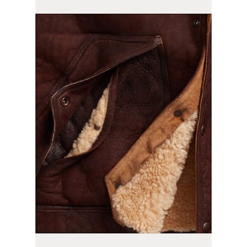 lifestyle image of Dalton Shearling Leather Vest