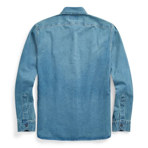 laydown image of Dockman Denim Workshirt