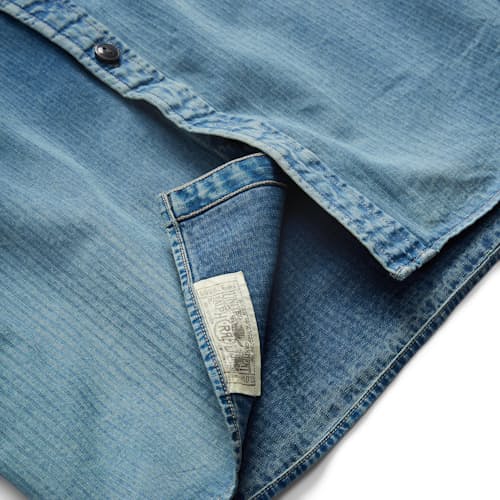 laydown detail image of Dockman Denim Workshirt