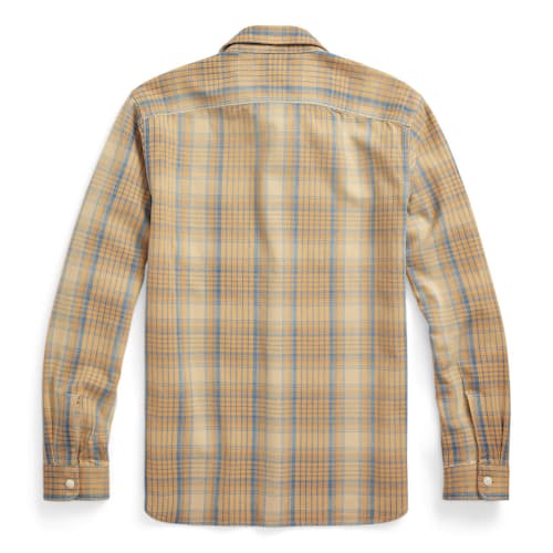 laydown image of Canvas Plaid Farrell Workshirt