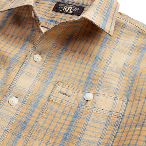 lifestyle image of Canvas Plaid Farrell Workshirt