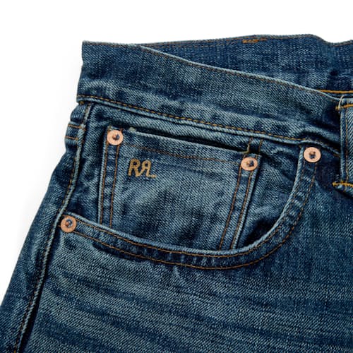 laydown image of Slim Fit Selvedge Denim Jeans