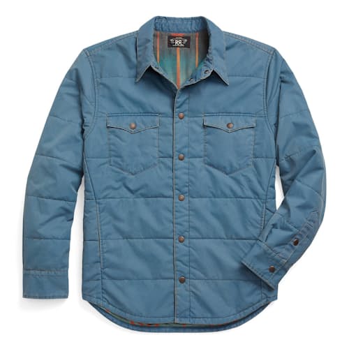 laydown image of Quilted Western Overshirt