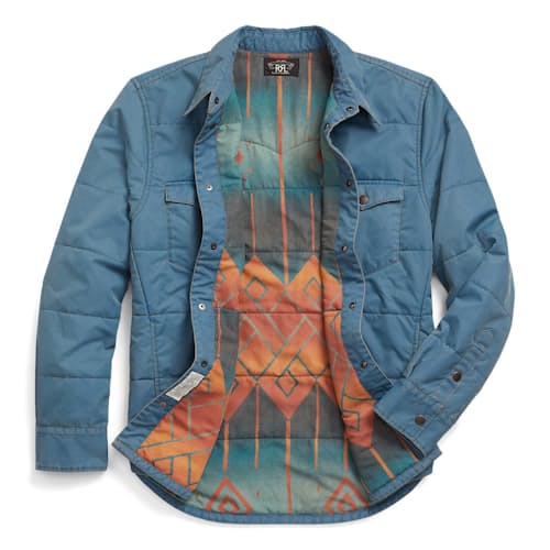 laydown image of Quilted Western Overshirt