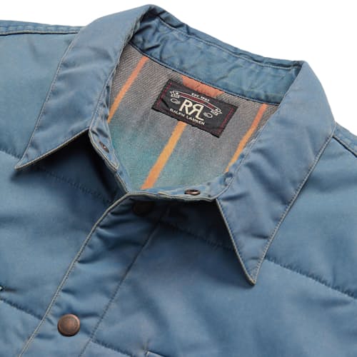 laydown image of Quilted Western Overshirt
