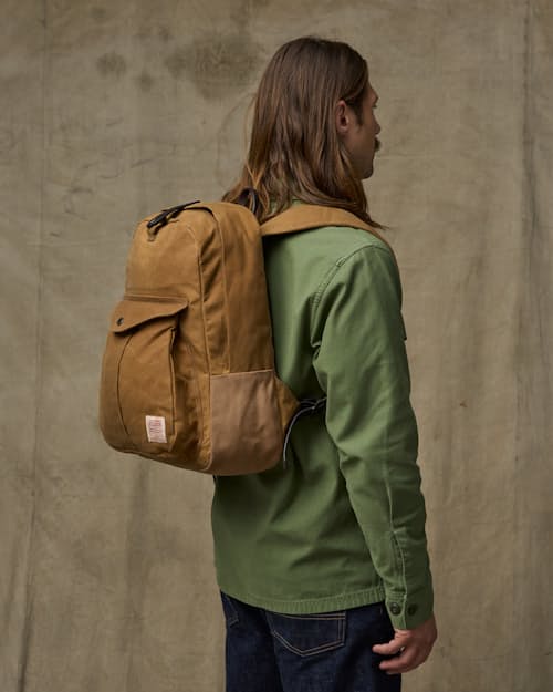 on model image of Journeyman Rugged Twill Backpack - 23L
