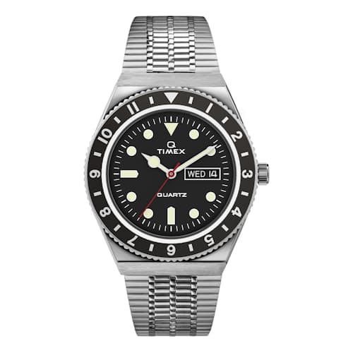 laydown image of Q Timex Diver Inspired 38mm Watch
