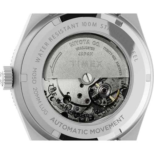 laydown image of Waterbury Dive Automatic 40mm Watch w/ Leather Strap
