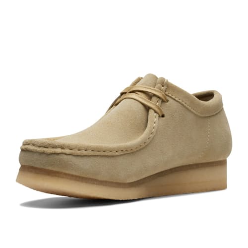 laydown image of Wallabee Low Moc Toe Chukka Boot