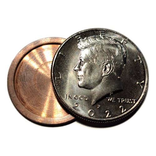 laydown image of Hollow Kenedy Half Dollar