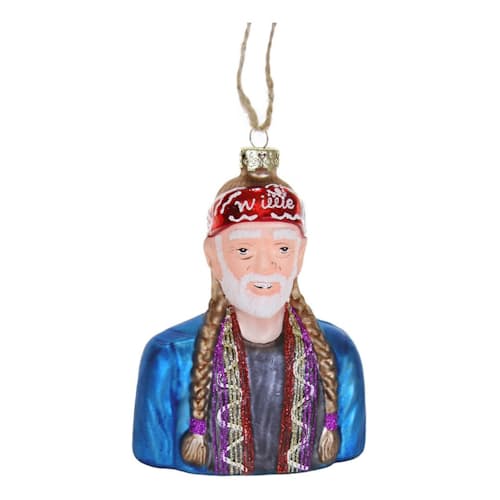 laydown image of Willie Nelson Ornament
