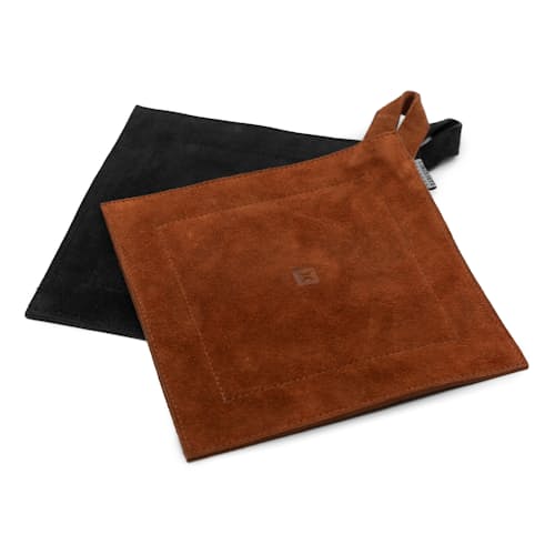 laydown image of Suede Leather Hot Pad