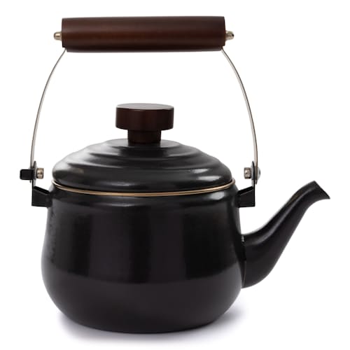 laydown image of Enamel Teapot